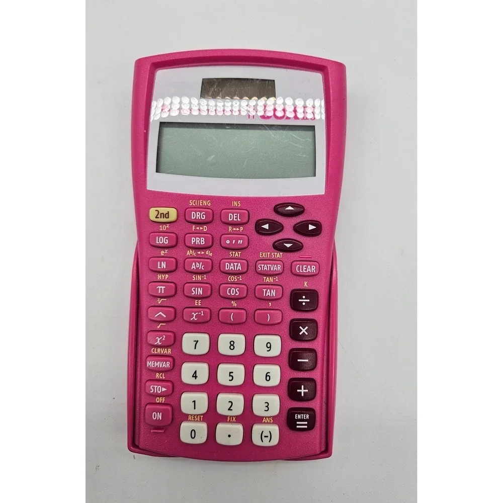 Texas Instruments TI-30X IIS Scientific Calculator Pink 2-Line Displa Case WORKS